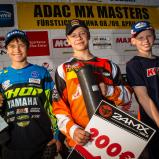 ADAC MX Masters, Fürstlich Drehna, Siegerehrung beim ADAC MX Junior Cup,  v.l.n.r.: Adam Zsolt Kovacs ( Ungarn / Yamaha / HTS Team by Mefo Sport ), Max Palsson ( Schweden / KTM ) und Magnus Smith ( Dänemark / KTM / MEFO Sport Racing Team )